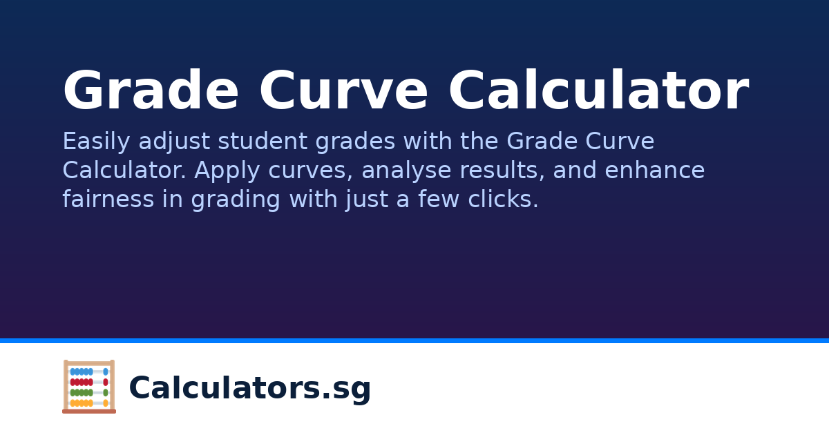 Grade Curve Calculator | Calculators.sg